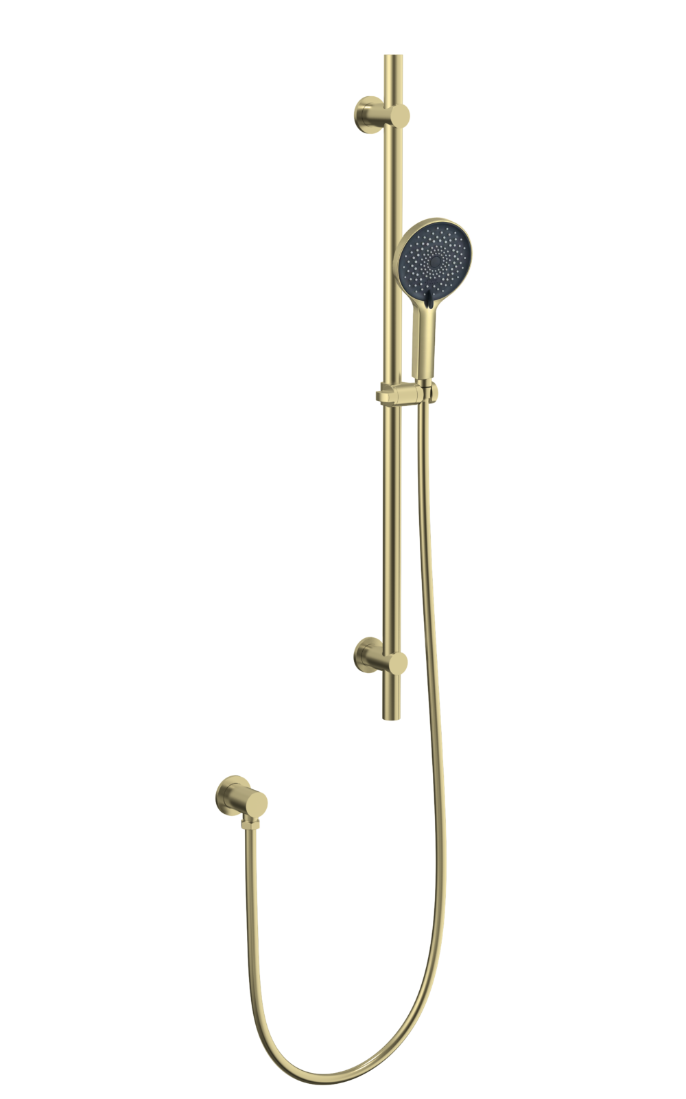 ARUVO™ VENTRO Slide Shower w/ Adjustable Wall Fixings | Brushed Brass